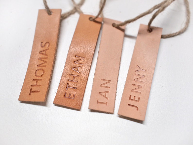Personalized Leather Name Tag Custom Leather Name Tag Etsy Canada
