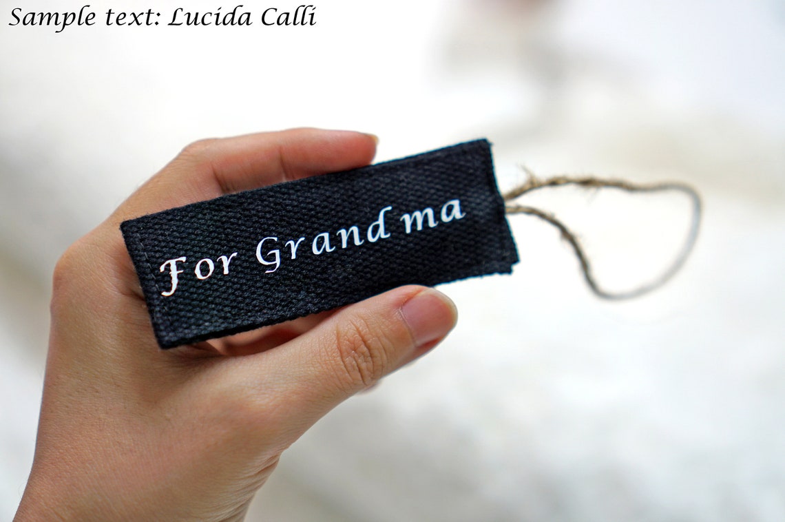 Personalized cotton name tag Custom name tag cotton hang Etsy