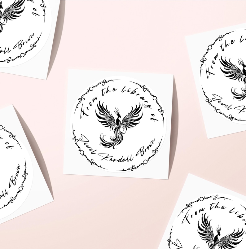 10 Pack Custom Library Sticker - Phoenix Sticker - Etsy