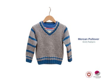 Patrón de tejido en PDF para jersey y cárdigan de bebé, conjunto de jersey con cuello en V, conjunto de punto para niños pequeños, jersey infantil, descarga instantánea - regalo de jersey