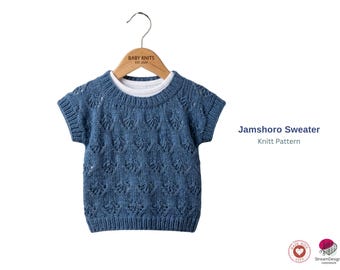 Baby Cardigan and Pullover Knitting Pattern Set, Lace Texture Baby Sweater PDF, Newborn to Toddler Knit Pattern- Knitt Sweater Pattern