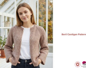 Patroon Beril-vest – gebreid damesvest pdf – truipatroon naad – grof gebreid – direct downloaden - meisjesvest