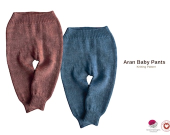 Stickmönster för babybyxor i PDF-format, sömlösa babybyxor, stickade babybyxor uppifrån och ner, stickmönster för nyfödda, presentidé för baby - babybyxor