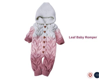 Breipatroon babyromper met bladerdeeg – babyjumpsuit met knopen – pdf-patroon