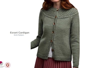 Esrani Cardigan – Knitting Pattern PDF – Women’s Raglan Cardigan