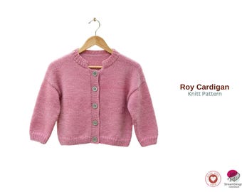 Roy vest breipatroon – klassiek baby- en kinderknoopvest – truipatroon met naad gebreide naad PDF- meisjes vestpatroon- jas mooi