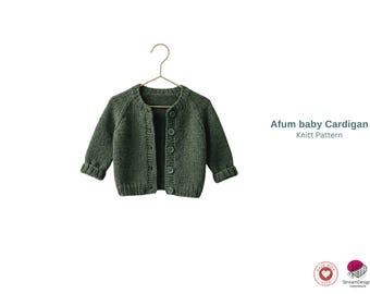 Afum Baby Cardigan Knitting Pattern – Chunky Knit Baby Sweater PDF – Raglan Baby Jacket – Newborn to 7 Years Pattern- Baby Cardigan Pattern