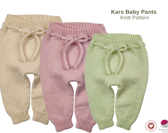 Kars Baby Pants Knitting Pattern – Seamless Knit Baby Trousers PDF- Baby Pants Knitting Pattern | PDF Knitting Pattern | preemie-24 Months