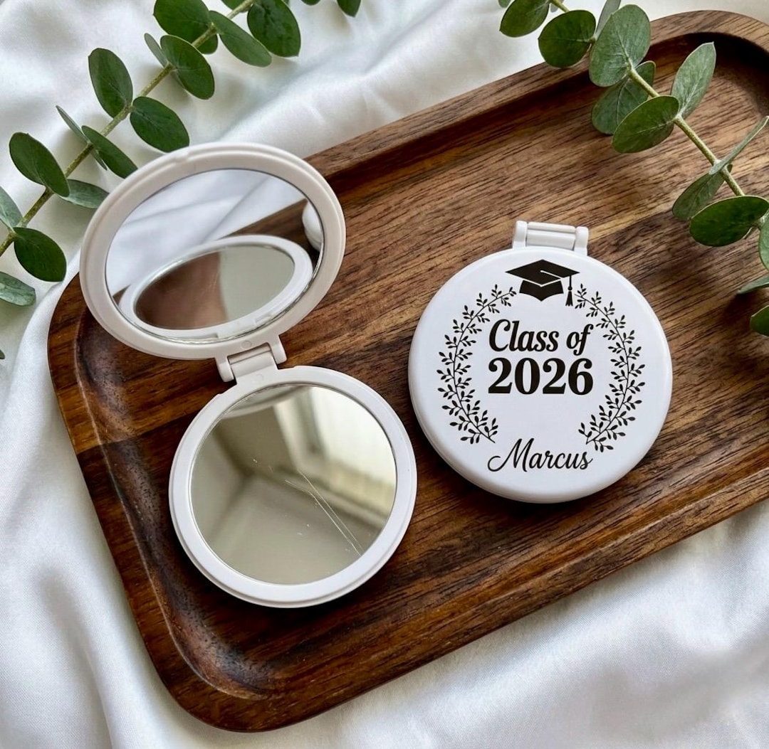 Personalized Graduation Favors , Compact Mirror , Class of 2026 Gifts ...