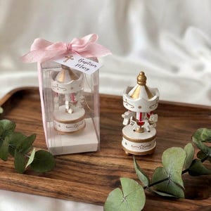 Personlig karuselldopgåva: Träminnesgåva, födelsedagsfestgåvor, nyfödd, babyshower