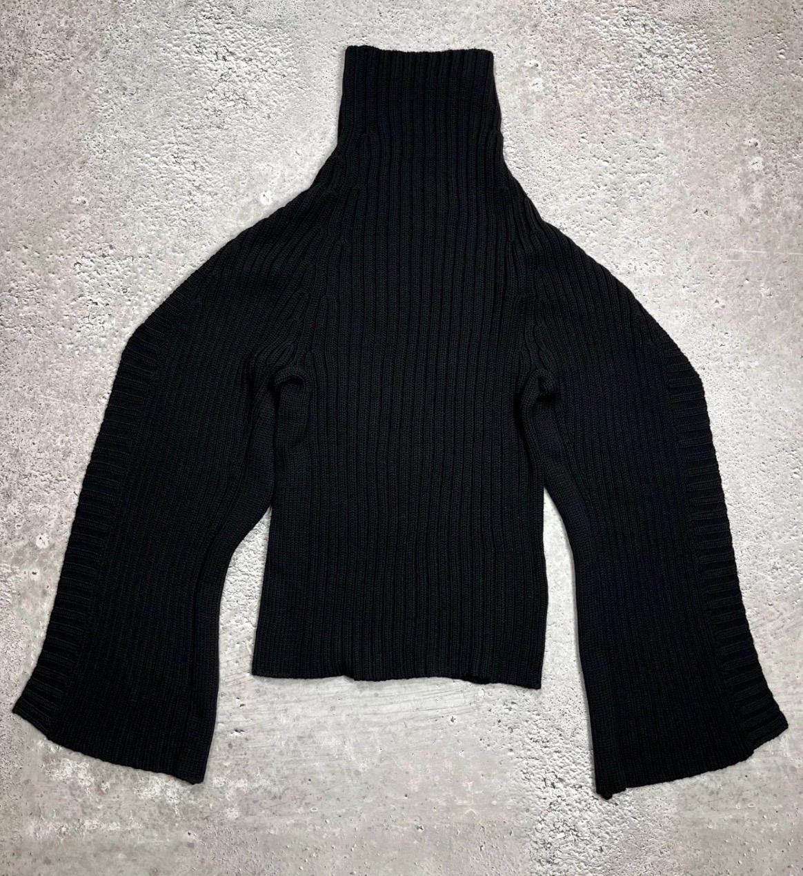 Y's Yohji Yamamoto Unisex Heavy Wool Knit Sweater Archive Open