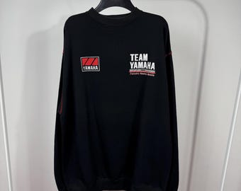Yamaha Team Racing Sports Crewneck Sweatshirt Black Motorcycle XXL