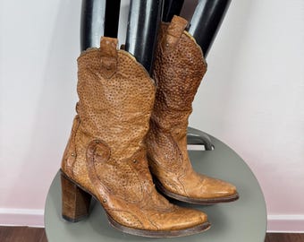 Sendra leren cowboy westernlaarzen geperforeerd EU 38 dames