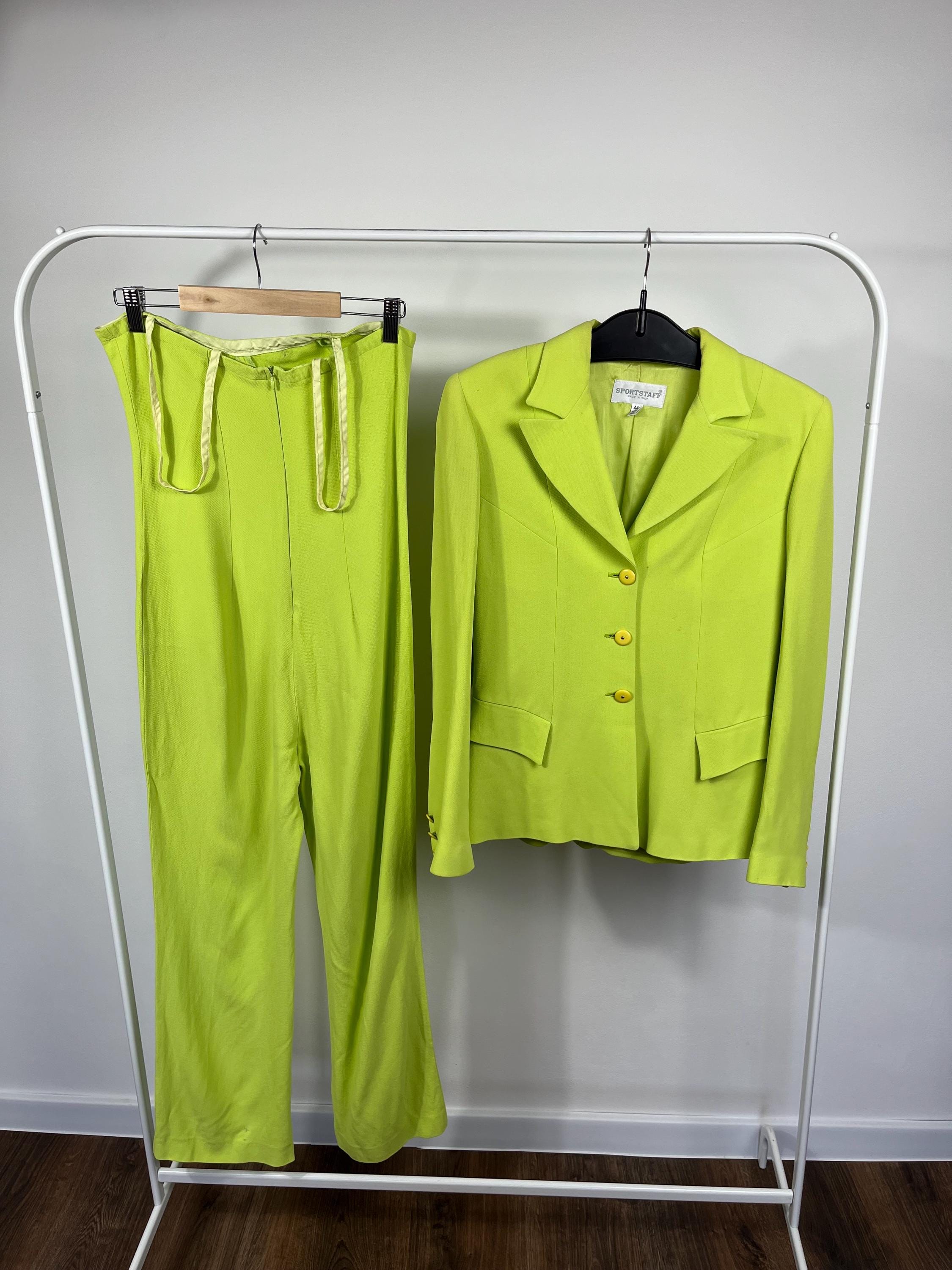 lime green dress suit Elegant lime green suit set – Dermerc main image 1