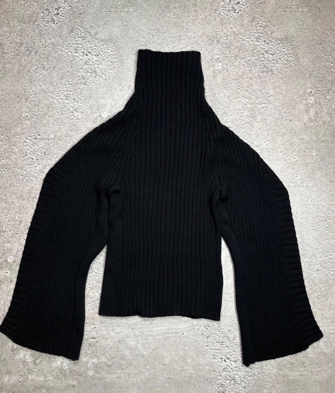 Y's Yohji Yamamoto Unisex Heavy Wool Knit Sweater Archive Open