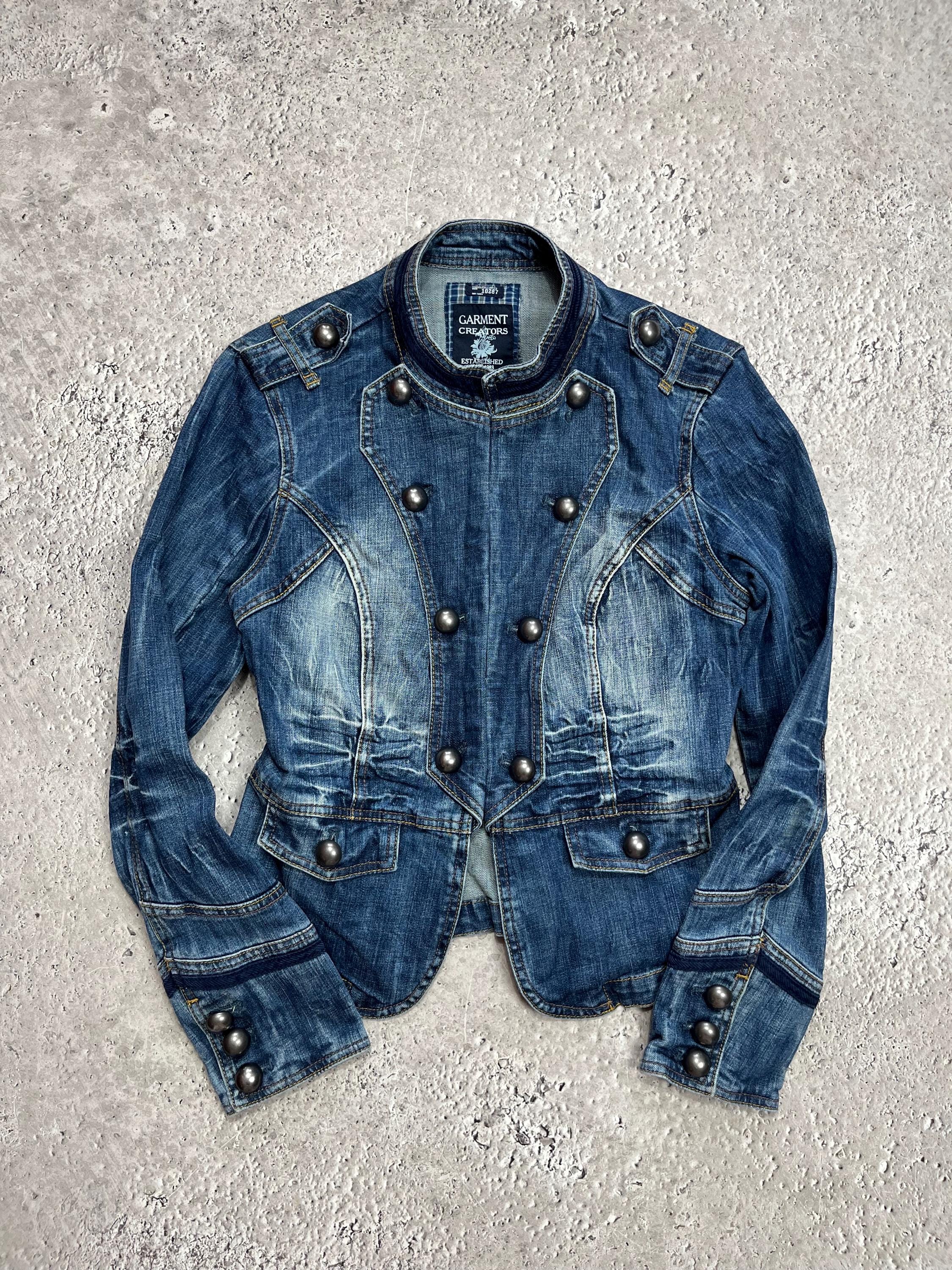 Avant Garde Napoleon Military Style Denim Womens Jacket XS - Etsy
