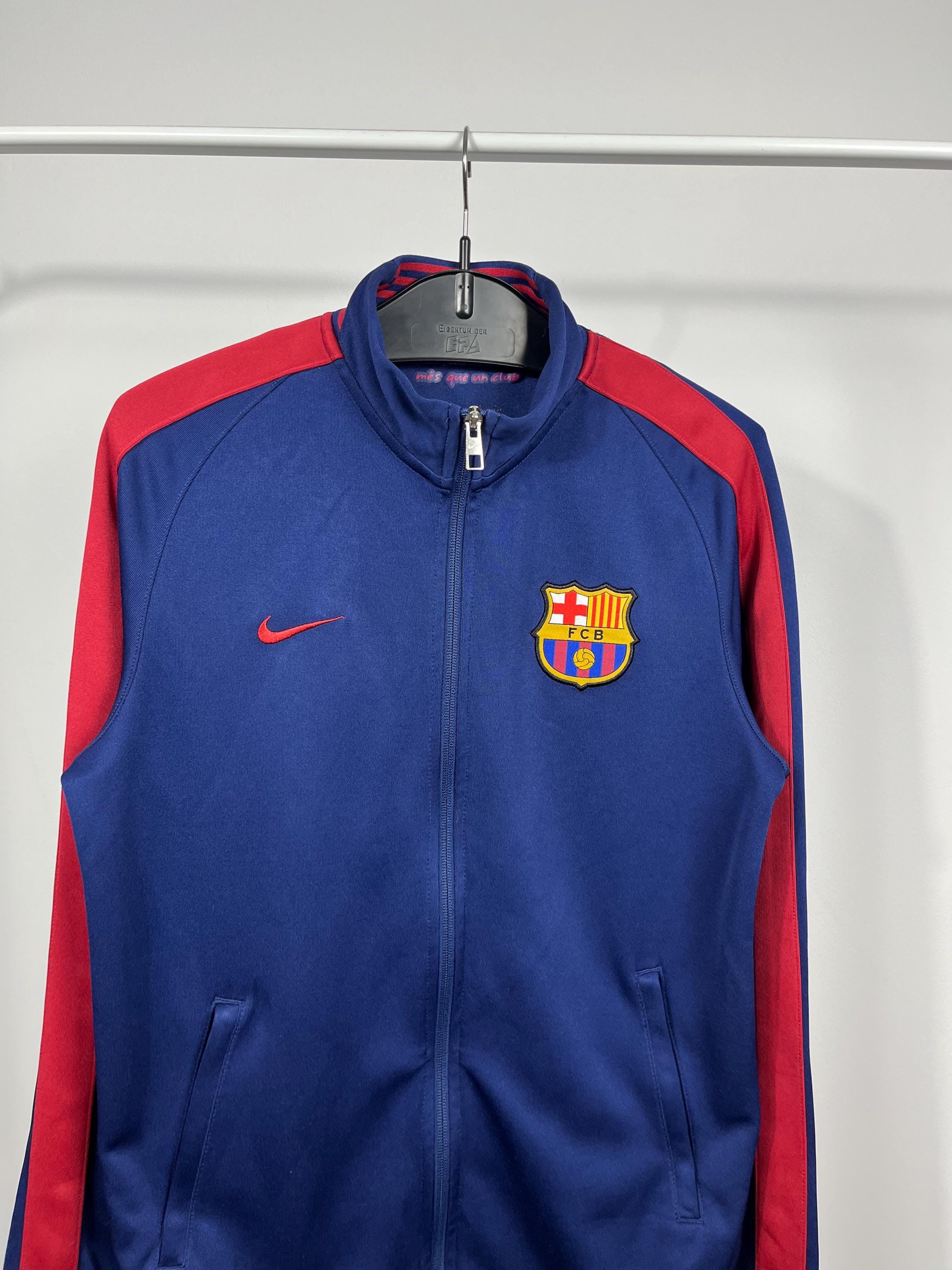 NIKE FCBジャケット Nike FC Barcelona 2015 Track Jacket Men's M Blue Red FCB Zip-up