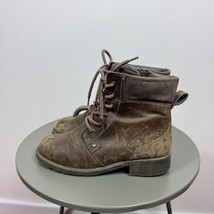 Clarks Leder Stiefeletten Braun Distressed Schnür Freizeit Stiefel EU 38 Bild 9