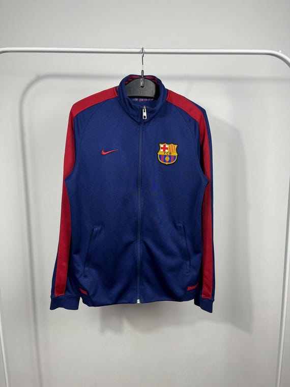 Nike FC Barcelona 2015 Track Jacket Men's M Blue Red FCB Zip-up