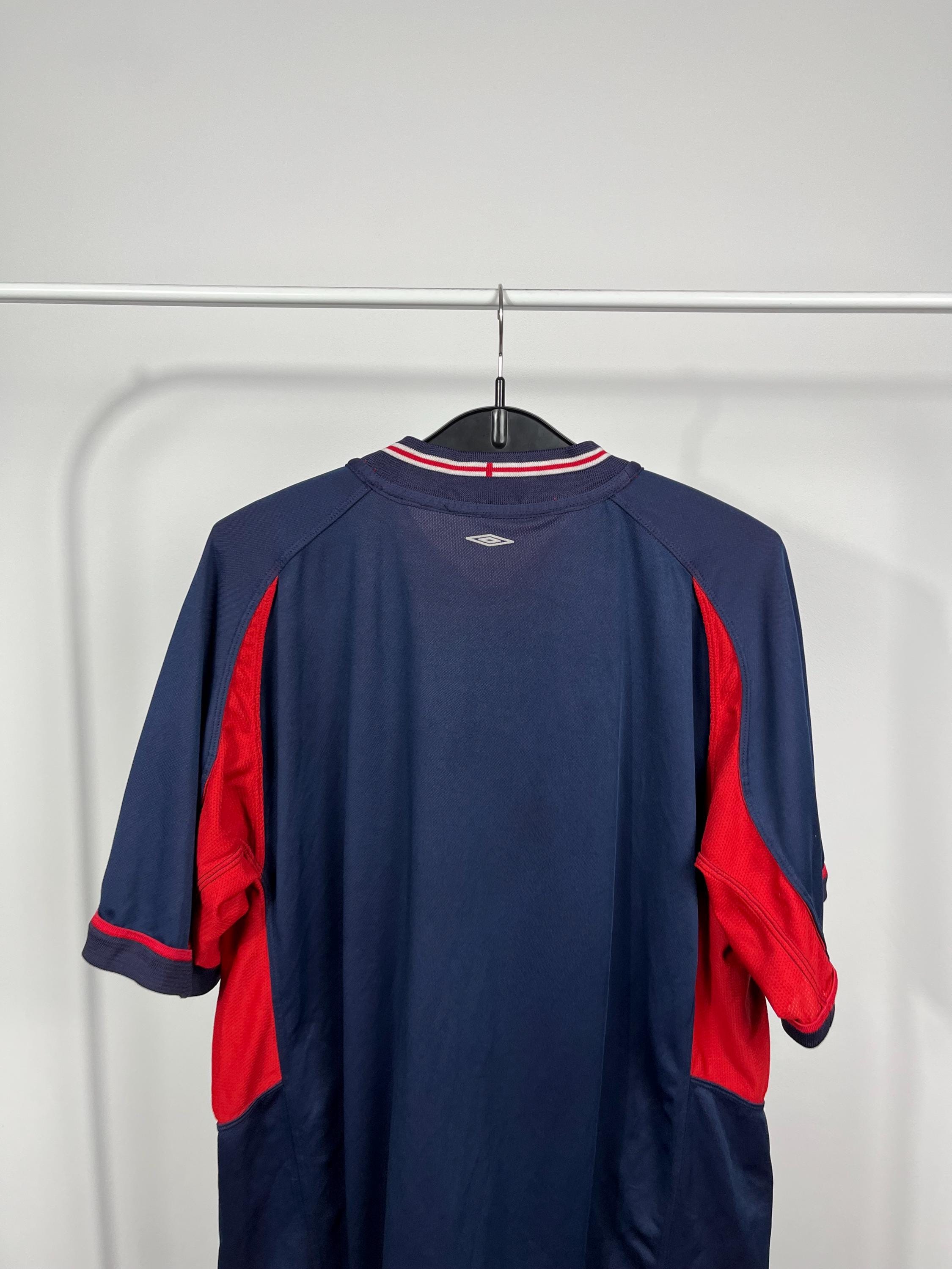 Vintage Umbro England Reversible Football Jersey Red Navy 2000s
