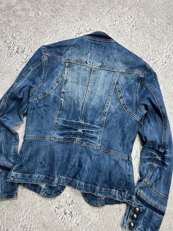 Avant Garde Napoleon Military Style Denim Womens Jacket XS - Etsy