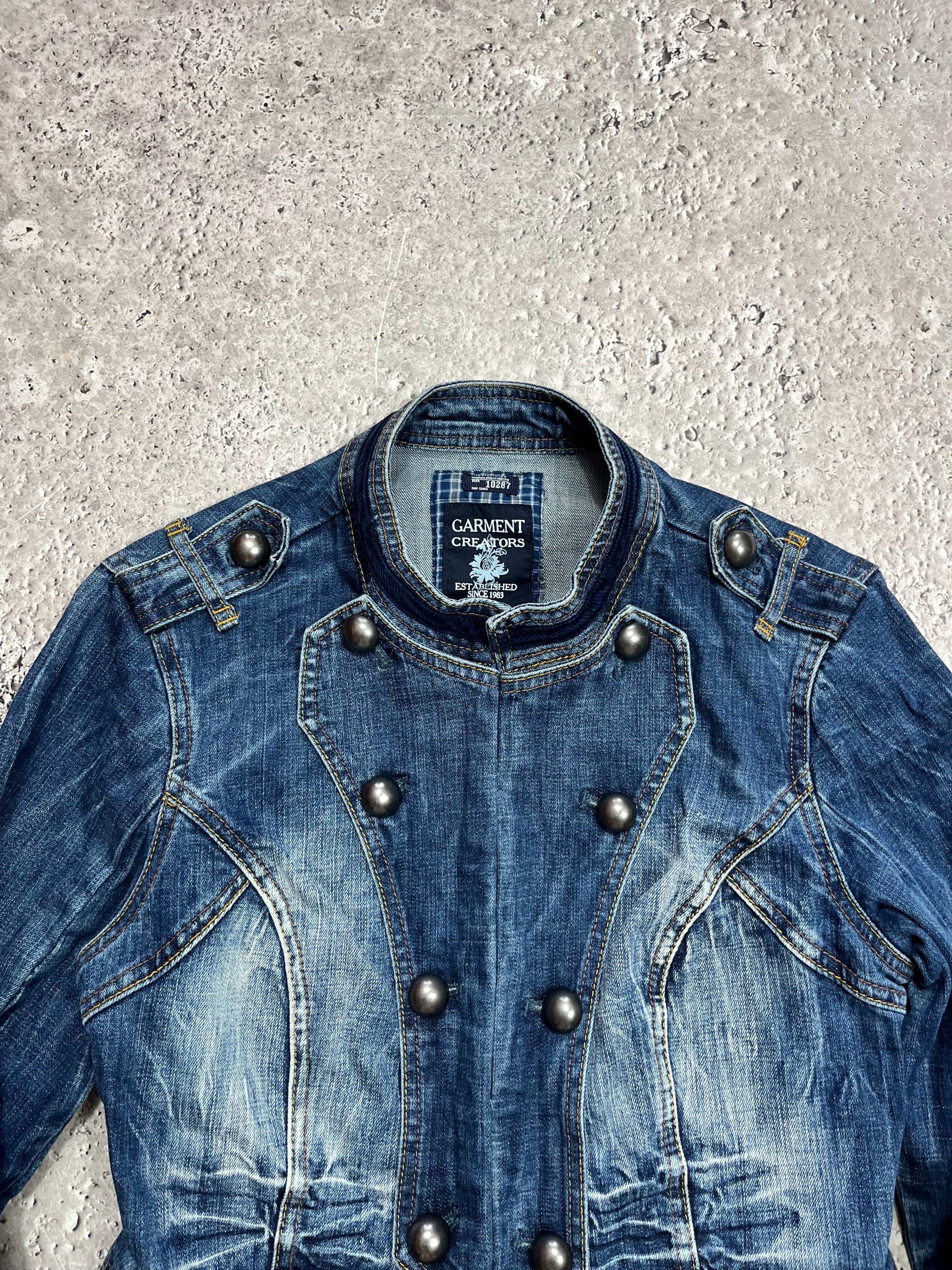 Avant Garde Napoleon Military Style Denim Womens Jacket XS - Etsy