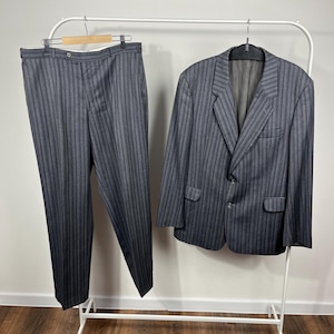Vintage Kaiser Schirmer Wool Suit Blazer Jacket Pants West Germany XL
