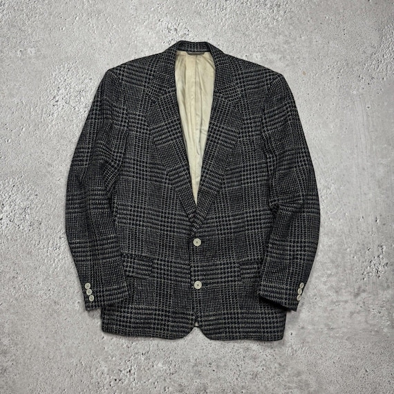 Christian Dior Monsieur, Vintage Christian Dior Monsieur 100% Silk Plaid Blazer Mens M Check Sport Coat