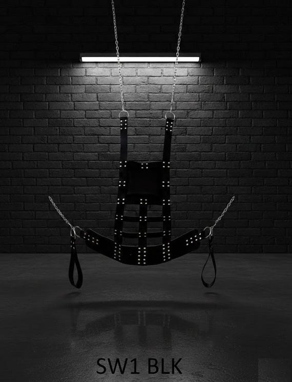 Handmade Leather Sexual Swing Sling  – Adjustable Adult Support Seductive Harness – Professional Grade BDSM