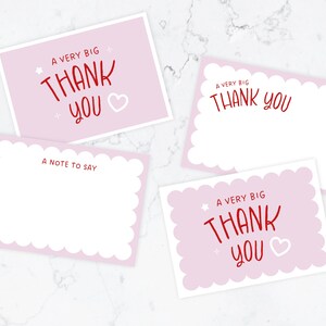 Printable Thank You Cards • Instant Download Digital Pdf • DIY Note ...