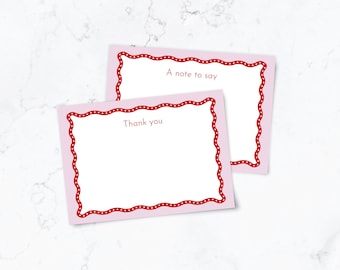 Printable Note Cards • Thank you note cards Instant Download digital pdf • DIY Note Template • Print at Home