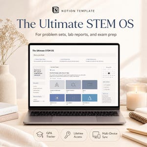 Computer Science Notion Template | STEM Student Dashboard & Lab Tracker | Software Engineering Academic OS