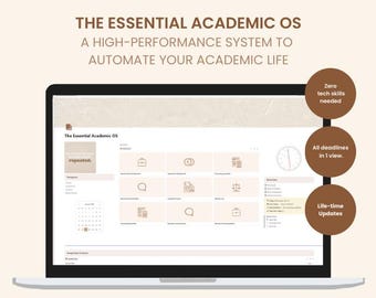 All-in-One Notion Student Dashboard | Academic Planner & University Course Tracker