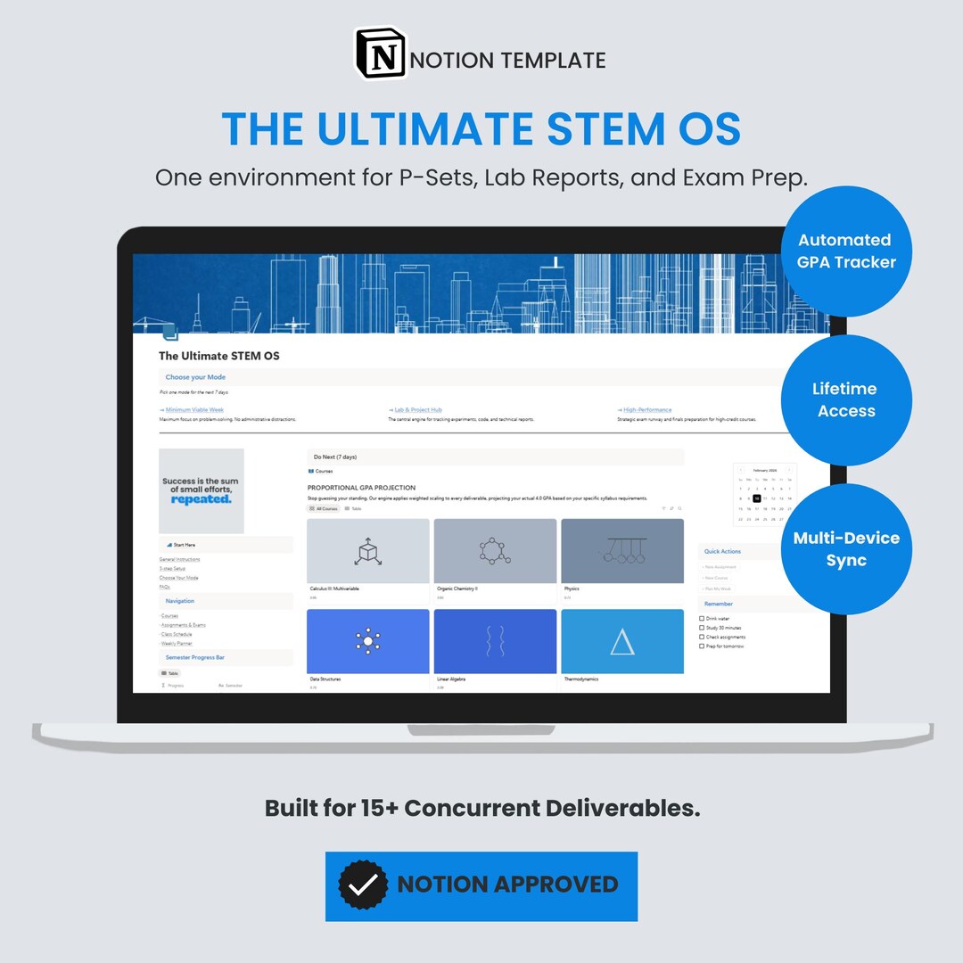 Computer Science Notion Template | STEM Student Dashboard & Lab Tracker ...