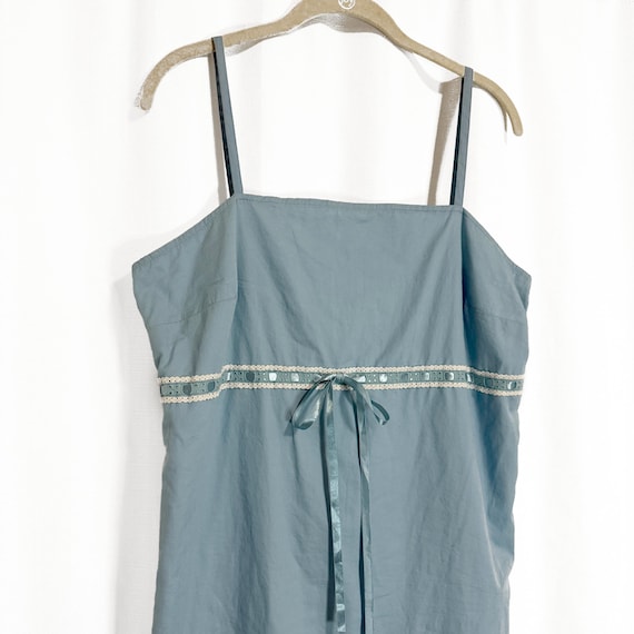 Vintage American Eagle Light Blue Cotton Slip Dress With Ribbon and Eyelet  Trim - Etsy