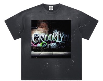 Crooklyn Sunfaded Paint Splatter T-Shirt - Streetwear -UrbanAngst
