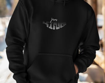 Jesus is King Hoodie, Christian Streetwear, Relaxed Fit