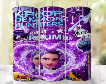 K Pop Demon Hunters PNG, 20oz Tumbler Design PNG, Digital File PNG, Skinny Tumbler PnG, 20oz Tumbler Wrap, Custom Tumbler,