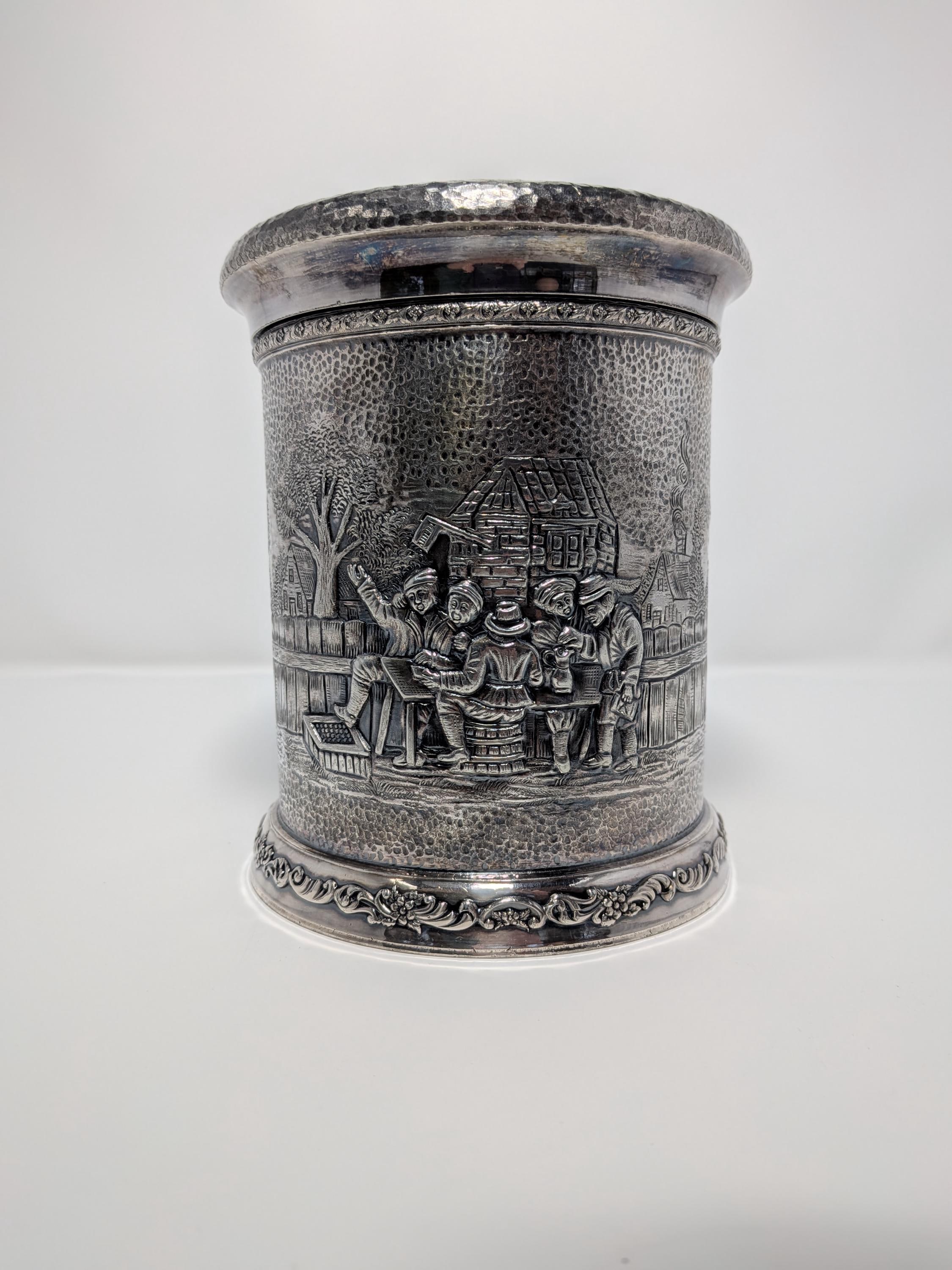 Vintage Silver Tobacco Tin