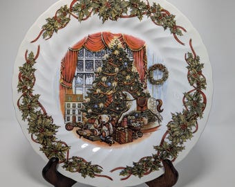 Plato llano de 25 cm (10 pulgadas) "Queen's Christmas Morning"