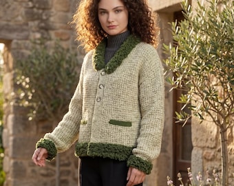 Handcrafted Cozy Cardigan | Personalized Women’s Sweater | Custom Fit Knitwear Gift | Warm Stylish Outerwear