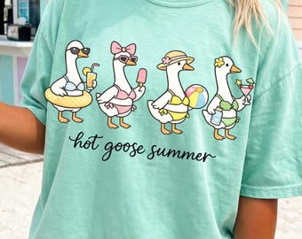 Preppy Goose PNG – Trendy Women’s Aesthetic Bow Goose Shirt Graphic, Cute Boutique Digital Download, Trendy Girls PNG, Women’s shirt PNG