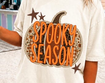 Spooky Season PNG, Fall Pumpkin PNG, Halloween Sublimation Design, Autumn Shirt PNG, Cute Halloween Graphic, Pumpkin png, Instant Download