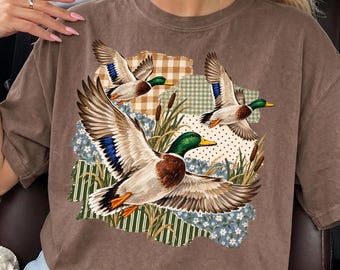 Mallard Duck PNG, Duck Hunting PNG, Flying Mallard Ducks png, Southern Duck Design, Waterfowl PNG, Hunting Sublimation, Outdoors Shirt png
