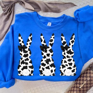 Easter PNG Bunny Trio Shirt Design | Cute Retro Spring Graphic for Women | Sublimation DTF Transfer | Easter Digital Download PNG