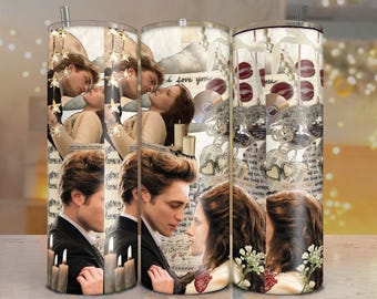 Twilight Edward Bella Tumbler Wrap PNG | 20oz Sublimation | Vampire Gift for Her | Digital Download
