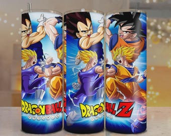 Goku Tumbler Wrap PNG | Dragon Ball Z 20oz Sublimation | Anime Gift for Him | Digital Download