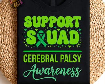 Support Squad Cerebral Pares Awareness PNG: Green Ribbon Disability Awareness png Cerebral Pares Ribbon (digital nedladdning)