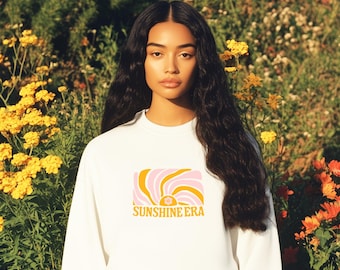 Sunshine Era Sweatshirt • Retro Graphic Gildan 18000 Pullover