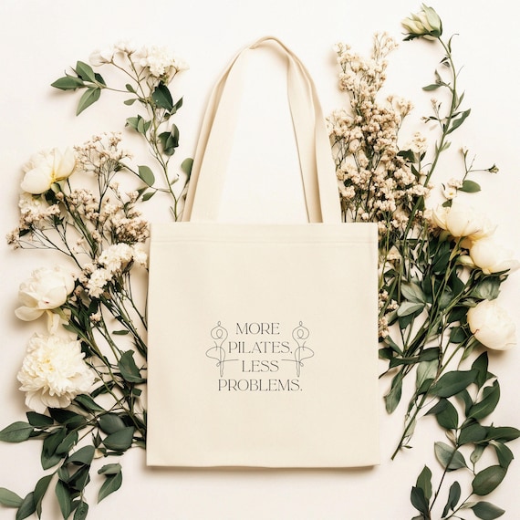 Minimalist Pilates Tote Bag, Gym Accessory